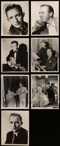7h345 LOT OF 7 BING CROSBY 8X10 STILLS '30s-60s great portraits of the famous crooner/actor!
