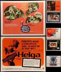 7h430 LOT OF 7 MOSTLY UNFOLDED HALF-SHEETS '60s-80s great images from a variety of movies!