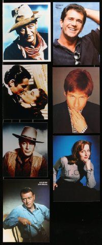 7h401 LOT OF 7 8X10 REPRO COLOR PHOTOS '90s John Wayne, Mel Gibson, Gone with the Wind & more!