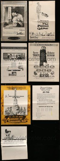 7h096 LOT OF 7 UNCUT PRESSBOOKS AND SUPPLEMENTS '50s-70s advertising for a variety of movies!
