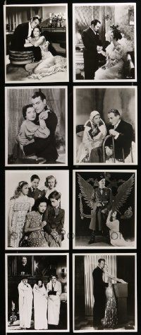 7h394 LOT OF 8 KAY FRANCIS REPRO 8X10 STILLS '80s great two-shot portraits with leading men!