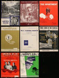7h142 LOT OF 8 SHEET MUSIC '40s-60s great songs from a variety of different movies!