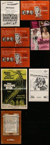 7h094 LOT OF 8 UNCUT PRESSBOOKS '70s advertising images for a variety of different movies!