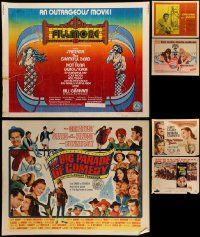 7h428 LOT OF 9 MOSTLY UNFOLDED HALF-SHEETS '50s-70s great images from a variety of movies!