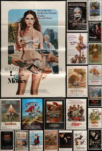 7h004 LOT OF 54 FOLDED ONE-SHEETS '70s-90s great images from a variety of different movies!