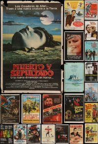 7h235 LOT OF 32 FOLDED ARGENTINEAN POSTERS '60s-90s great images from a variety of movies!