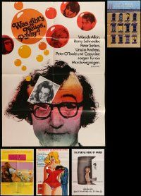 7h224 LOT OF 6 FOLDED WOODY ALLEN GERMAN A1 POSTERS '60s-80s great different images!