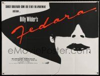 7j129 FEDORA British quad '78 Billy Wilder directed, William Holden, cool art of Marthe Keller!