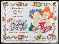 7j141 RUGRATS MOVIE advance British quad '98 Nickelodeon cartoon for anyone who ever wore diapers