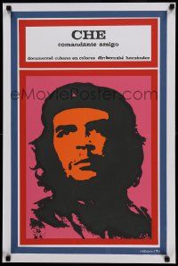 7j088 CHE COMANDANTE AMIGO Cuban R90s great silkscreen art of revolutionary!