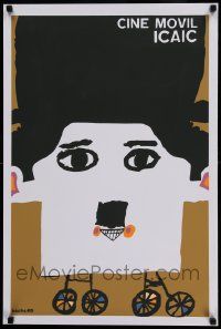 7j089 CINE MOVIL Cuban R90s wacky Bachs artwork of Charlie Chaplin!