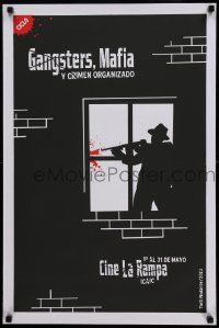 7j095 GANGSTERS, MAFIA Y CRIMEN ORGANIZADO Cuban '11 cool art of gagnster with Tommy gun!