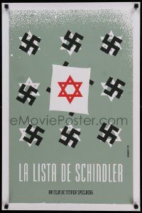 7j108 SCHINDLER'S LIST Cuban R09 Spielberg, different Arnulfo art of Jewish stars over swastika!