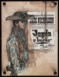 7j056 RIDE IN THE WHIRLWIND Czech 11x15 '79 Saudek art of cowboy Jack Nicholson!