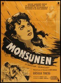 7j187 MONSOON Danish '53 Ursula Thiess in the most daring picture ever filmed, K. Wenzel!