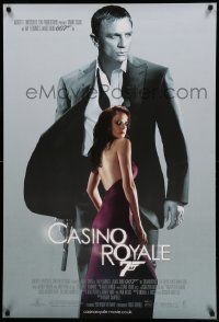 7j115 CASINO ROYALE DS English 1sh '06 Daniel Craig as James Bond & sexy Eva Green as Vesper Lynd!