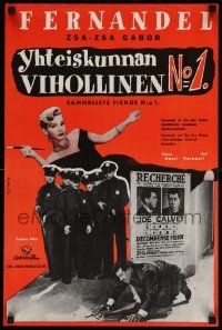 7j007 MOST WANTED MAN Finnish '59 Henri Verneuil, Fernandel & Zsa Zsa Gabor!