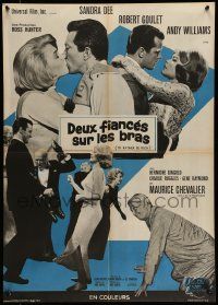 7j415 I'D RATHER BE RICH French 22x32 '64 sexy Sandra Dee with Robert Goulet & Andy Williams!