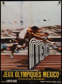 7j434 OLYMPICS IN MEXICO French 23x31 '69 Alberto Isaac's Olimpiada en Mexico, Kerfyser design!