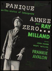 7j438 PANIC IN YEAR ZERO French 23x31 '64 Ray Milland, Hagen, Avalon, orgy of looting & lust!