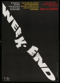 7j015 WEEK END German '68 Jean-Luc Godard, different title design by Hans Hillmann!