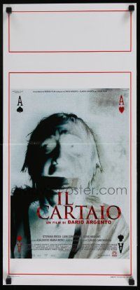 7j275 CARD PLAYER Italian locandina '04 Dario Argento's Il Cartaio, wild ace playing card image!