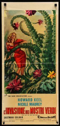 7j278 DAY OF THE TRIFFIDS Italian locandina '63 English sci-fi horror, different art by Casaro!