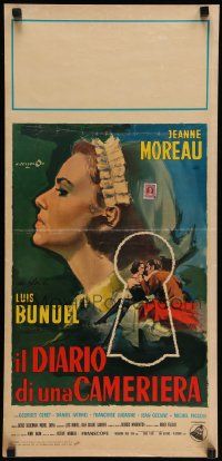7j281 DIARY OF A CHAMBERMAID Italian locandina '65 Jeanne Moreau, directed by Luis Bunuel!