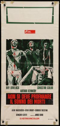 7j285 DON'T OPEN THE WINDOW Italian locandina '74 avoid fainting, repeat - it's only a movie!