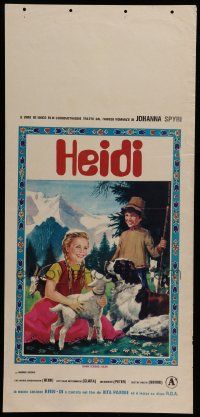 7j299 HEIDI Italian locandina '68 from classic Swiss Spyri novel!