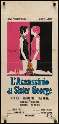 7j304 KILLING OF SISTER GEORGE Italian locandina '69 Susannah York in lesbian triangle, Aldrich!
