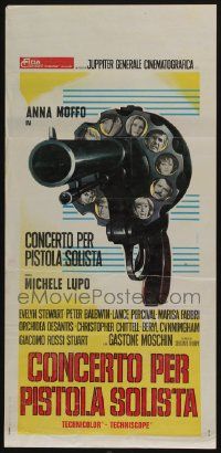 7j316 WEEKEND MURDERS Italian locandina '70 Michele Lupo's Concerto per pistola solista, cool gun!