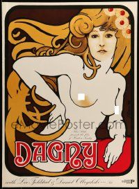 7j745 DAGNY export Polish 27x38 '77 Haakon Sandoy directed, topless woman by Jakub Erol!