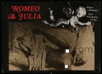 7j814 ROMEO & JULIET signed stage play Polish 27x37 '79 by designer Andrzej Klimowski!
