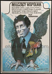 7j820 SILENT PARTNER signed Polish 27x38 '79 by Marek Ploza-Dolinski, Elliott Gould!