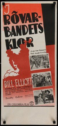 7j234 LONE STAR PIONEERS Swedish stolpe '40 Wild Bill Elliott, smashing saga of bandit-ridden days
