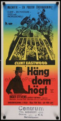7j227 HANG 'EM HIGH Swedish stolpe R80s Clint Eastwood, they hung the wrong man, cool art!