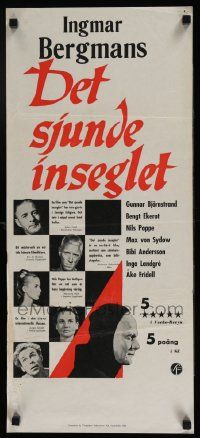 7j245 SEVENTH SEAL Swedish stolpe R60 Ingmar Bergman's Det Sjunde Inseglet, Bengt Ekerot as Death!