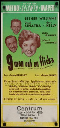 7j248 TAKE ME OUT TO THE BALL GAME Swedish stolpe '49 Frank Sinatra, Esther Williams, Gene Kelly