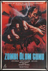 7j332 DAY OF THE DEAD Turkish '88 George Romero Night of the Living Dead zombie sequel, different!