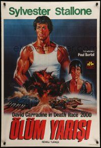 7j333 DEATH RACE 2000 Turkish '76 cross country road wreck, Omer Muz art of Sylvester Stallone!