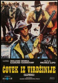 7j580 CALIFORNIA Yugoslavian 19x27 '78 Giuliano Gemma, cool spaghetti western!