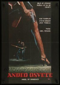 7j611 MS. .45 Yugoslavian 19x27 '81 Abel Ferrara cult classic, Angel of Vengeance, sexy image!