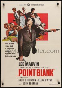 7j622 POINT BLANK Yugoslavian 19x28 '67 Lee Marvin, Angie Dickinson, John Boorman film noir!