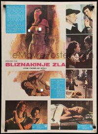 7j646 TWINS OF EVIL Yugoslavian 20x27 '71 different images & artwork of sexy female vampires!