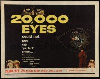 7k004 20,000 EYES 1/2sh '61 Gene Nelson, Merry Anders could not see the perfect crime!