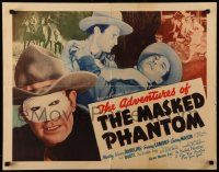 7k010 ADVENTURES OF THE MASKED PHANTOM 1/2sh '39 cool images of cowboy Monte Rawlins in title role