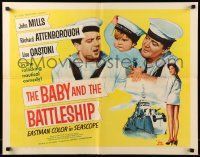 7k022 BABY & THE BATTLESHIP 1/2sh '57 English sailors John Mills & Richard Attenborough!