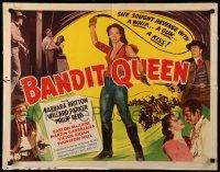7k023 BANDIT QUEEN 1/2sh '50 sexy Barbara Britton with whip, lashing fury, ruthless revenge!