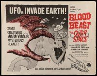 7k040 BLOOD BEAST FROM OUTER SPACE 1/2sh '66 UFOs invade Earth, creatures snatch sexy girls!